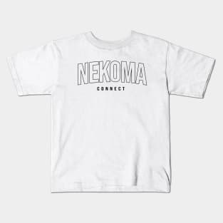 Nekoma Connect Slogan Black Kids T-Shirt